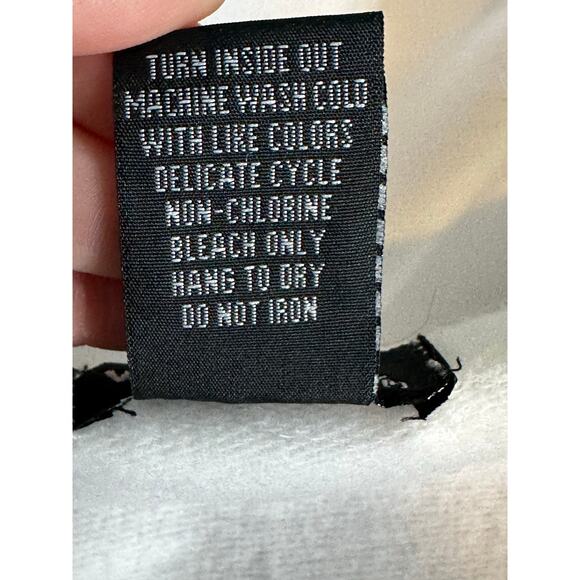 Wet Seal white embellished cold shoulder long sleeves sweatshirt size M - Picture 4 of 16